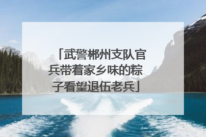 武警郴州支队官兵带着家乡味的粽子看望退伍老兵