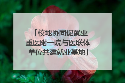 校地协同促就业 重医附一院与医联体单位共建就业基地