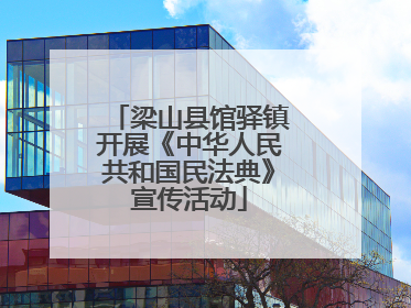 梁山县馆驿镇开展《中华人民共和国民法典》宣传活动