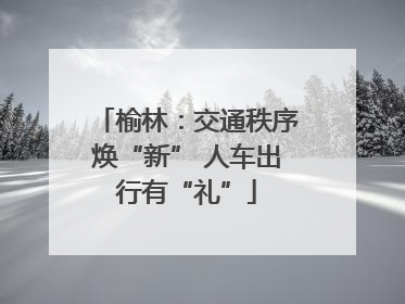 榆林：交通秩序焕“新” 人车出行有“礼”