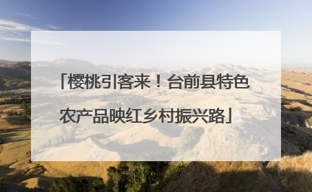 樱桃引客来！台前县特色农产品映红乡村振兴路