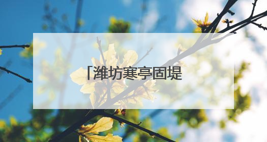 潍坊寒亭固堤街道多维度提升民生服务水平