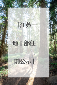 江苏一地干部任前公示
