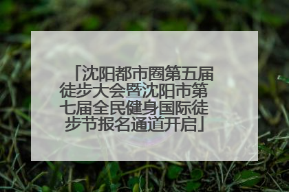 沈阳都市圈第五届徒步大会暨沈阳市第七届全民健身国际徒步节报名通道开启