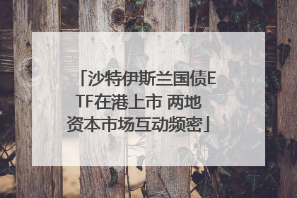 沙特伊斯兰国债ETF在港上市 两地资本市场互动频密