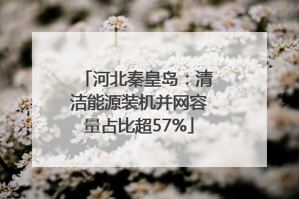 河北秦皇岛：清洁能源装机并网容量占比超57%