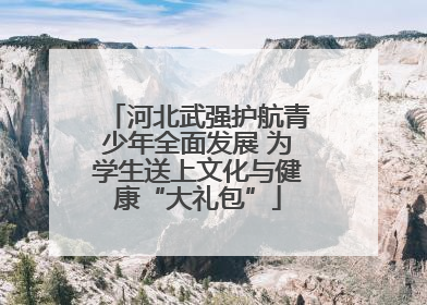 河北武强护航青少年全面发展 为学生送上文化与健康“大礼包”