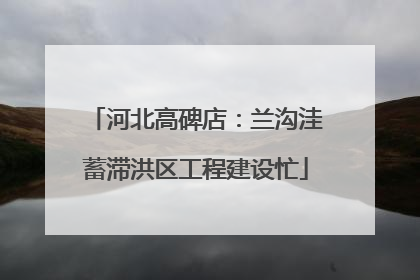 河北高碑店：兰沟洼蓄滞洪区工程建设忙