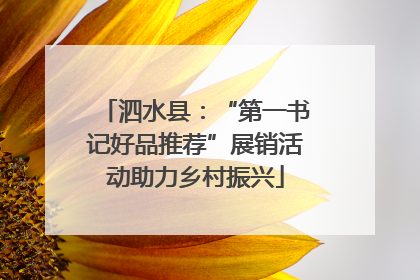 泗水县：“第一书记好品推荐”展销活动助力乡村振兴