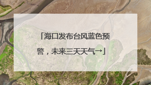 海口发布台风蓝色预警，未来三天天气→