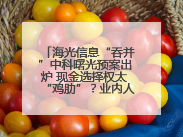 海光信息“吞并”中科曙光预案出炉 现金选择权太“鸡肋”？业内人士：企业不想大量现金流出