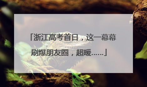 浙江高考首日，这一幕幕刷爆朋友圈，超暖……