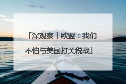 深观察丨欧盟：我们不怕与美国打关税战