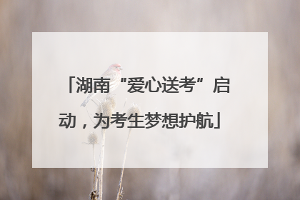 湖南“爱心送考”启动，为考生梦想护航