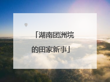 湖南团洲垸的田家新事