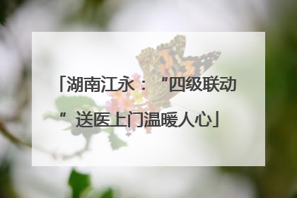 湖南江永：“四级联动”送医上门温暖人心
