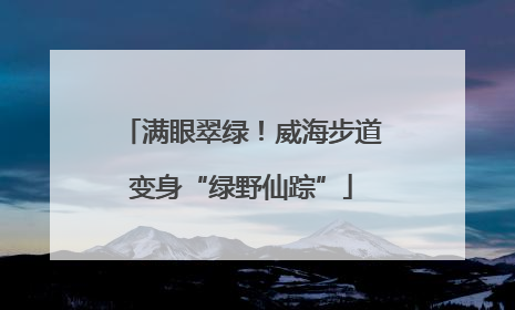 满眼翠绿！威海步道变身“绿野仙踪”