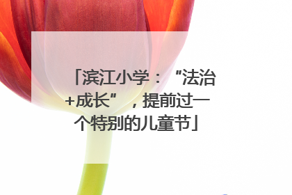 滨江小学：“法治+成长”，提前过一个特别的儿童节