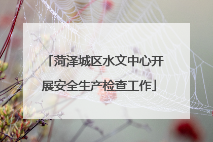菏泽城区水文中心开展安全生产检查工作
