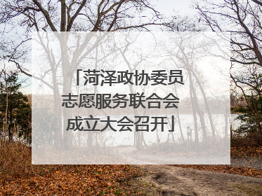 菏泽政协委员志愿服务联合会成立大会召开