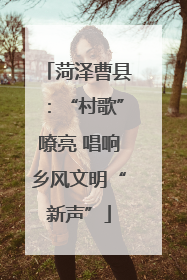 菏泽曹县：“村歌”嘹亮 唱响乡风文明“新声”