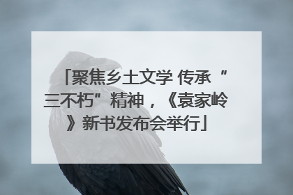 聚焦乡土文学 传承“三不朽”精神，《袁家岭》新书发布会举行