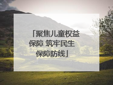 聚焦儿童权益保障 筑牢民生保障防线