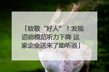 致敬“好人”！发现道德模范听力下降 这家企业送来了助听器