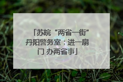 苏皖“两省一街”丹阳警务室：进一扇门 办两省事
