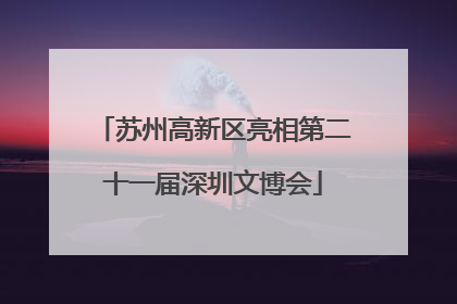 苏州高新区亮相第二十一届深圳文博会