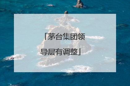 茅台集团领导层有调整