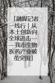 融媒记者一线行｜从本土创新向全球进击——我市生物医药产业破茧突围