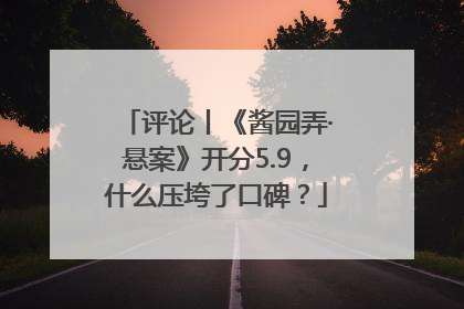 评论丨《酱园弄·悬案》开分5.9，什么压垮了口碑？