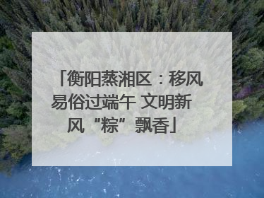 衡阳蒸湘区：移风易俗过端午 文明新风“粽”飘香