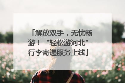 解放双手，无忧畅游！“轻松游河北”行李寄递服务上线