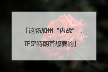 这场加州“内战”，正是特朗普想要的