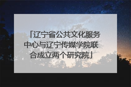 辽宁省公共文化服务中心与辽宁传媒学院联合成立两个研究院