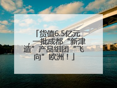 货值6.5亿元，一批成都“新津造”产品组团“飞向”欧洲！