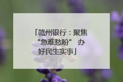 赣州银行：聚焦“急难愁盼” 办好民生实事