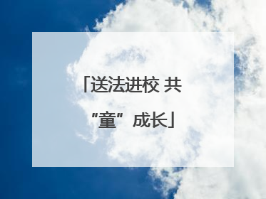 送法进校 共“童”成长