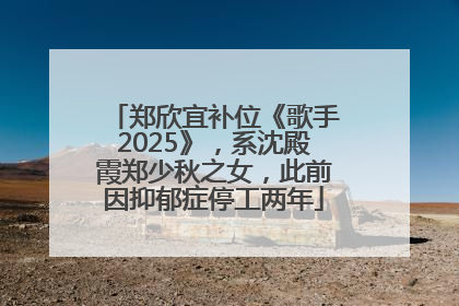 郑欣宜补位《歌手2025》，系沈殿霞郑少秋之女，此前因抑郁症停工两年