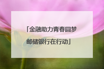 金融助力青春圆梦邮储银行在行动