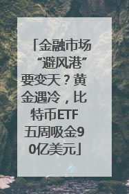 金融市场“避风港”要变天？黄金遇冷，比特币ETF五周吸金90亿美元