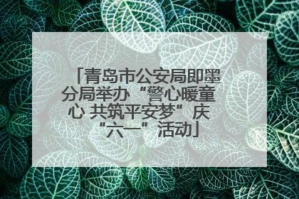 青岛市公安局即墨分局举办“警心暖童心 共筑平安梦”庆“六一”活动