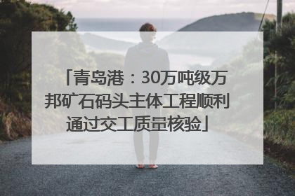 青岛港：30万吨级万邦矿石码头主体工程顺利通过交工质量核验