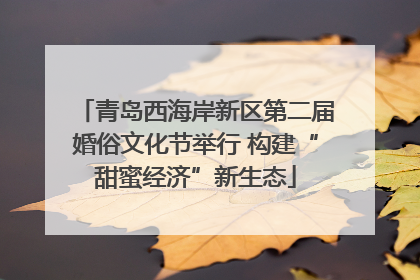 青岛西海岸新区第二届婚俗文化节举行 构建“甜蜜经济”新生态