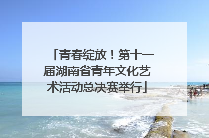 青春绽放！第十一届湖南省青年文化艺术活动总决赛举行