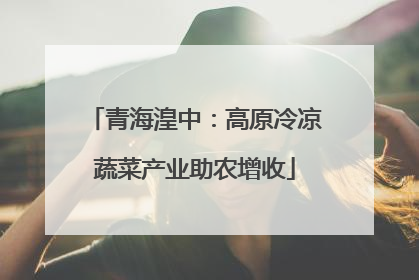 青海湟中：高原冷凉蔬菜产业助农增收