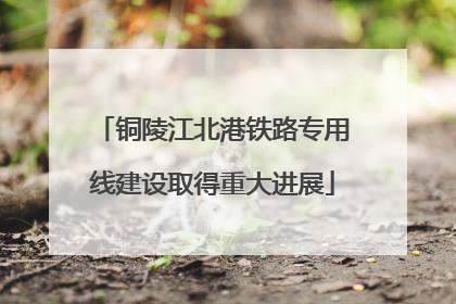铜陵江北港铁路专用线建设取得重大进展