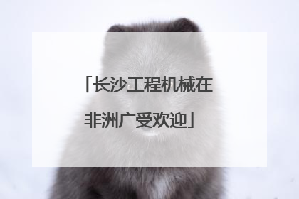 长沙工程机械在非洲广受欢迎